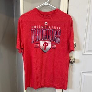 Majestic Red Philadelphia Phillies Tee
